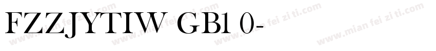 FZZJYTIW GB1 0字体转换